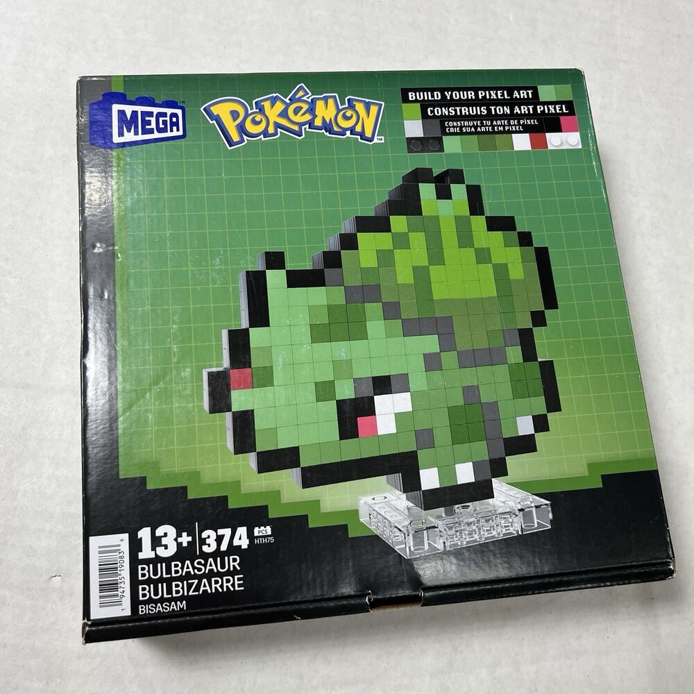 MEGA Pokemon Bulbasaur Building Pixel Art Toy Kit 374pc New